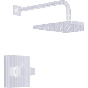 Delta Modern 14 Series Square Rain Shower Faucet Set, Brushed Nickel Shower Head and Handle Set, Valve Trim Kit, Spotshield Stainless T14268-SP-PP (Valve Not Included)