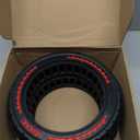 Cooryda 10X2.125 Off Road Tire for Electric Scooter Ninebot F20/F30/F40/F65, 10 inch Solid Rubber Tires for Front And Rear Solid Electric Scooter Tire Tubeless(Red 2pcs)
