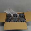 novelinks 32 oz Clear Plastic Jars with Lids, 6 Pack Large Plastic Mason Jars with Lids 32oz, Reusable Quart Containers for Kitchen Organization (6 Pack,Black)