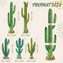 Eaasty 5 Pack 3.15 & 2.1 ft Large Boho Cactus Yard Stakes Signs Decoration Mexican Fiesta Decorations Cinco De Mayo Decor Western Cowboy Party Jointed Cactus Sign for Outdoor Garden Lawn Mexican Party