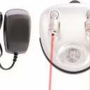 Maxsa 37312 Park Right Dual Laser Parking Guide for Garage with Adjustable 360-Degree Lasers, Motion Activated, AC Adapter and Battery Backup, Universal Car and SUV Parking Guide, Silver