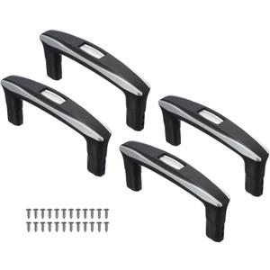 uxcell 4Pcs Luggage Telescopic Handle Replacement, Suitcase Handle Replacement Pull Grip for Telescopic Handle Repair Travel Accessories(Black, 6.1 Inch)