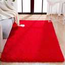 BENRON Soft Area Rugs for Living Room Bedroom Washable, Fluffy Rugs for Kids Children Girls Boys Room Decor, 3x5 Throw Rug for Nursery Kitchen Dining Table, Indoor Floor Carpets, Red