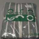 JELLYMONI Cotton Duvet Cover Queen Size - Green Striped Comforter Cover with Button 100% Washed Cotton 3PCS Breathable Soft Solid Bedding Set Duvet Cover 9090in & 2 Pillowcases (No Comforter)