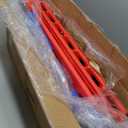 SDADI Screwless Giant 4-in-a-Row Game Set with Block-Style Assembly, Adjustable Height 4-to-Score Connect Game, Portable Family Yard Game for Indoor & Outdoor Play (Red Blue)