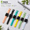 THWALK 6 Pack Sport Bands Compatible with Apple Watch Band Ultra 3/2/1 49mm, Series 11/10 46/42mm, 9/8/7 45/41mm, SE/6/5/4 44/40mm, 3/2/1 42/38mm for Women Men