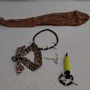 sanderala 5 Pcs Caveman Costumes Accessories Leopard Headband Necklace Tooth Bone Bracelet Earrings for Stone age Halloween Cosplay