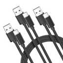 Basesailor USB Type C Charger Cable 3-Pack 3.3/6.6/10FT,Car Charging Cord for iPhone 15 Pro Max,Samsung Galaxy Tab S9 A10E A21 A51 A52 A53 A54 A70 A72 A73 A42 A34 A33 A14 A12 A22,S23 S20 S21 S22 Plus