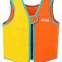 Vine Kids Swim Vest Toddler Learn to Swim Flotation Jackets Training Vest | for Boys Girls Neoprene Float Jacket, Full Front Zipper, Bright Colors, Built-in Foam Pads, Pool Floaties XL