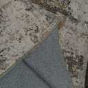 RELEANY Washable Area Rugs 4'x6' Non-Slip Modern Abstract Soft for Living Room Entryway Bedroom Nursery, Print Pattern, Neutral Brown Gray - Worn and Torn, See Images