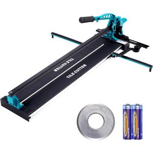 VEVOR Manual Tile Cutter, 32 inch, Porcelain Ceramic Tile Cutter with Tungsten Carbide Cutting Wheel, Infrared Positioning, Anti-Skid Feet, Durable Rails for professional installers or beginners