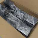 LADECH 4x4 Metal Fence Post Anchor - 24' Black Powder Coated Spikes (Pack of 4) for 3.5x3.5 Wood Posts