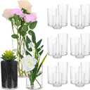 18Pcs Clear Acrylic Cylinder Vase for Centerpieces, 3 Sizes Shatter-Proof Plastic Cylinder Vase for Home Office Wedding Decorations