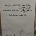 IARTTOP Extra Large Christian Bible Verse Framed Wall Art 24x36 Inch Set of 3 Jesus Catholic Biblical Scripture Canvas Wall Decor Minimalist Grey Mountain Landscape Prints for Living room Dining room