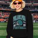 MNLYBABY Football Sweatshirt Women Game Day Sweatshirts Football Team Fans Pullover Long Sleeve Crew Neck Tops (Black, M)