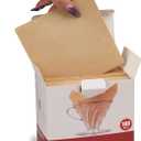 Pre-folded Unbleached Cone Coffee Filters, 100 Count Disposable Paper Filters Compatible with Hario V60 Size 02 Drippers, Bodum & 1-5 Cups Pour Over and Drip Coffee Makers