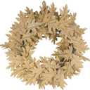 Artificial DIY Fall Wreath for Front Door - 18" Maple Leaf Autumn Wreath, Thanksgiving Decor for Indoor Outdoor Window Wall Door (Yellow)