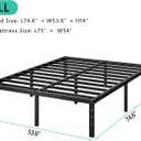 HLIPHA Metal Platform Bed Frame 14 Inch Tall,No Box Spring Needed,Full Size Bed with Heavy Duty Strong Support Slats,Easy to Assemble,Black