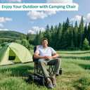 SAILARY Camping Chairs for Adults Heavy Duty 500lbs Capacity, High Back Folding Chair with Thickened Steel Frame, Padded Portable Outside Chair with Cooler Bag, Cup Holder & Side Pocket, Black, 2 Pack