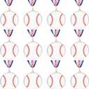 12 Pcs Baseball Softball Soccer Volleyball Ball Shape Medals for Adult, 2 Inch Metal Award Medals for Games Sport Party Favors Competitions Celebration Gift
