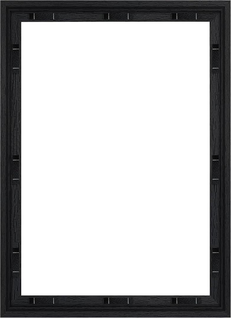 Abtgt 18x24 Canvas Floating Frame with 0.9" Deep, Black Floater Frame for Canvas Paintings with Adhesive, Vertical or Horizontal Wall Art frame for Prints Oil Painting Diamond Decor, 1 Pack.