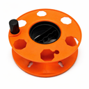 Woods Heavy Duty Cord Storage Wheel - Holds Up to 150 Feet of 16/3 or 125 Feet of 14/3 Gauge Cord - Tangle-Free Design for Extension Cords, Rope, or Hose - - Black