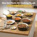 Bazova 25-Piece Pots and Pans Set Non Stick,Titanium Ceramic Cookware Set Non Toxic,Long-Lasting,PFAS Free,Induction Compatible,Complete Kitchen Set for All Family Cooking Needs
