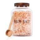 BKYFPQ 74 oz Glass Bath Salts Jar,Bath Salt Container with Lid and Scoop,Bathroom Organizers and Storage,for Bathtub Accessories for Women,Bathroom Decor,Home Decor