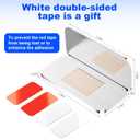 16 Pack Magnetic Cabinet Door Catch, Ultra Thin Cabinet Door Magnets, Adhesive Drawer Magnets to Stay Closed, Stainless Steel Cabinet Latch Easy to Install with Double Sided Tape, Thickness 0.08in