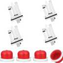 2 x 4pcs Carburetor Main Jet 592792, for Briggs & Stratton Engine with 4pcs 594281 Primer Bulbs Jet-Main Replacement for Garden Lawn Mower Equipment Small Engine Parts