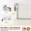 No Drill Cordless Bamboo Roman Shades, 31×64 in, Off White | Natural material, Light Filtering, Easy Install