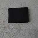 RUNBOX Wallet for Men Slim Rfid Leather 2 ID Window With Gift Box (Bicolor Crazy Horse Black)