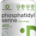 Phosphatidylserine Supplement, 400mg Serving, 240 Capsules  Soy Free Sunflower Lecithin Source
