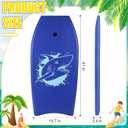 Blueweenly 2 Pcs Body Boards for Beach, Lightweight PE Bodyboard Surfboards with EPS Core, Wrist Leash, XPE Deck and HDPE Slick Bottom for Kids Teens Adults Pool Surfing, 41