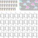 Beeveer 40 Light Clips for Govee H705 H805 with 80 Screws Mounting Clips Compatible with Govee Permanent Outdoor Lights Extension (White)