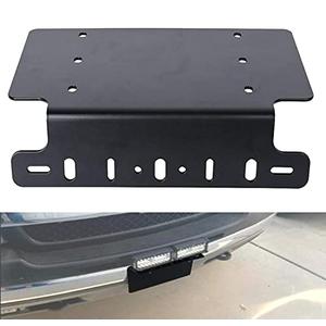 ALAVENTE Universal License Plate Mount Bracket Heavy Duty Steel Front Plate Mounting Bracket Holder for 6" 7" 12" 17" 20" Led Light Bar Spot Lights for Car SUV 4x4 for Jeep