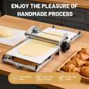 Electric Folding Dough Sheeter Machine, Stainless Steel Dough Machine Adjustable Thickness 0.2-30mm for Bread Pizza Croissants Marzipan Puff Pastry(Electric)