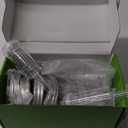 Fermentation Kit-4 Glass Fermentation Weights,4 Fermenting Lids,4 airlocks,4 Silicone Rings,5 Silicone Grommet for Wide Mouth Mason Jar for Sauerkraut,Vegetables and Other Fermented Food