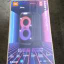 JBL PartyBox Stage 320 - Portable Party Speaker with Telescopic Handle & Wide, Sturdy Wheels, Powerful JBL Pro Sound, Futuristic lightshow, Up to 18 Hours of Play time, Splash Proof (Black)