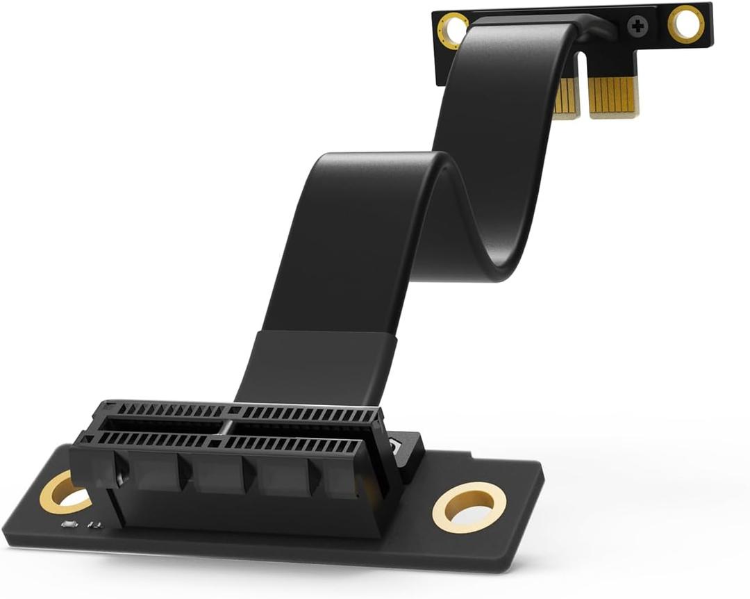 Dual 90Degree Right Angle PCIe 3.0 x1 Extension Cable High Speed PCI Express Gen 3 1x to x1 Riser Extender 10cm