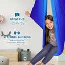 OUTREE Double Layer Therapy Swing with 360 Swivel Hanger, Healing & Relaxing Cuddle Swing for Kids and Adults with Autism, ADHD, Sensory Processing Disorder (Blue-Purple Gradient)