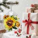 Stained Glass Sunflower Christmas Ornament: Christmas Tree Ornaments & Decor, Holiday Decor  Holiday Presents, Gift Ideas & Gifts for Friends, Coworkers, and Family