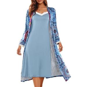 Ekouaer Women's Sexy Nightgown with Robes Set 1 Piece Lace Full Length Knit Soft Nightwear Lightweight Bathrobes  Size S Ekouaer Women's Sexy Nightgown with Robes Set 1 Piece Lace Full Length Knit Soft Nightwear Lightweight Bathrobes  Size S