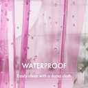 AmazerBath 72x78 Long Shower Curtain Liner, Clear Pink Plastic Shower Liner, Waterproof PEVA Shower Liners, Cute Lightweight Shower Curtains for Bathroom with 3 Magnets & 12 Rustproof Grommets