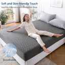 Queen Mattress Protector Waterproof - Ultrasonic Noiseless Mattress Pad with Reinforced TPU Backing, Breathable Bed Cover Fit 6"-18" Deep Pocket for Potty Training, Pets & Night Sweats, Gray