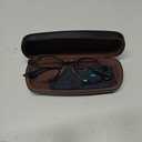 Small Metal Round Reading Glasses for Women Men Classic Vintage Retro Shades Blue Light Blocking Computer Readers (Brown)