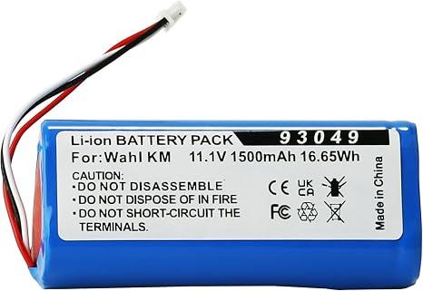 UNIKARO Replacement Li-ion Battery for Wahl KM Cordless Clippers - Replaces 93049-101 1500mh