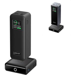 Case for Anker Prime 27,650mAh Power Bank (250W) and 100W Charging Base,NOUKAJU Silicone Protective Cover,Drop-Proof,Scratch-Proof,Protective Case for Anker Prime Power Bank 27,650mAh(Black)