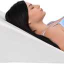 Ebung Body Positioner - Premium Memory Foam Wedge Pillow for Sleeping, Sitting, Snoring, Heartburn Relief, Pregnancy, TV, Reading, Backrest, Leg Rest (Large: 12")