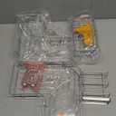 YASONIC Corner Shower Caddy Organizer, 5-Pack Self-Adhesive Rustproof Bath Shelves with Soap Holder & 4 Hooks, Large Capacity Shower Storage Rack for Bathroom Organization, Silver